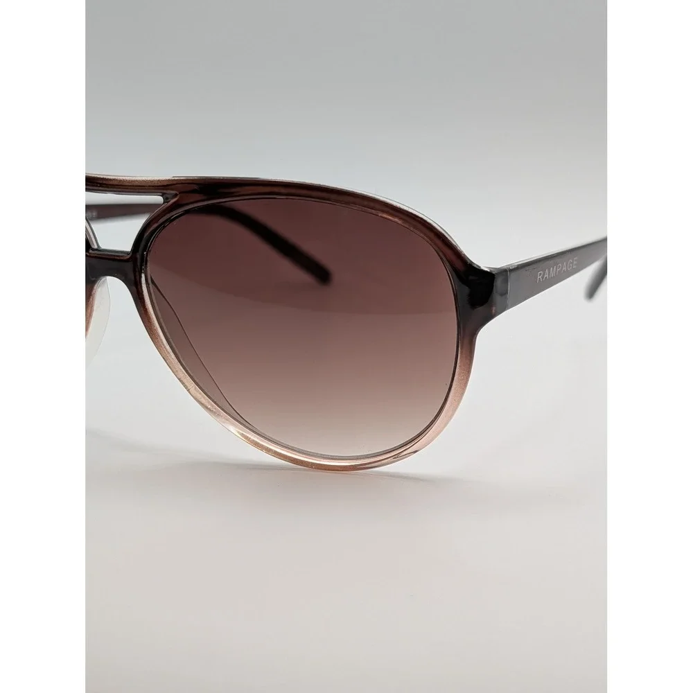 Rampage RS 1011 Womens Aviator Sunglasses Brown Gradient Lens Plastic Frame